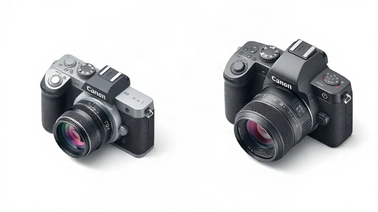 Hero illustration for the article “Mirrorless vs DSLR Cameras: Key Differences Photographers”