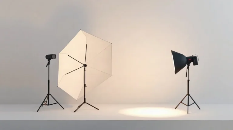 Hero illustration for the article “Softbox vs Umbrella: Which Portrait Light Fits?”